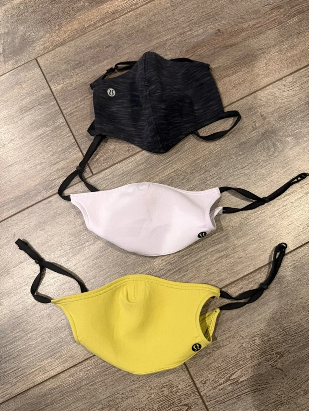 lululemon athletica Kids Reusable Face Mask Set - Black, White, Yellow